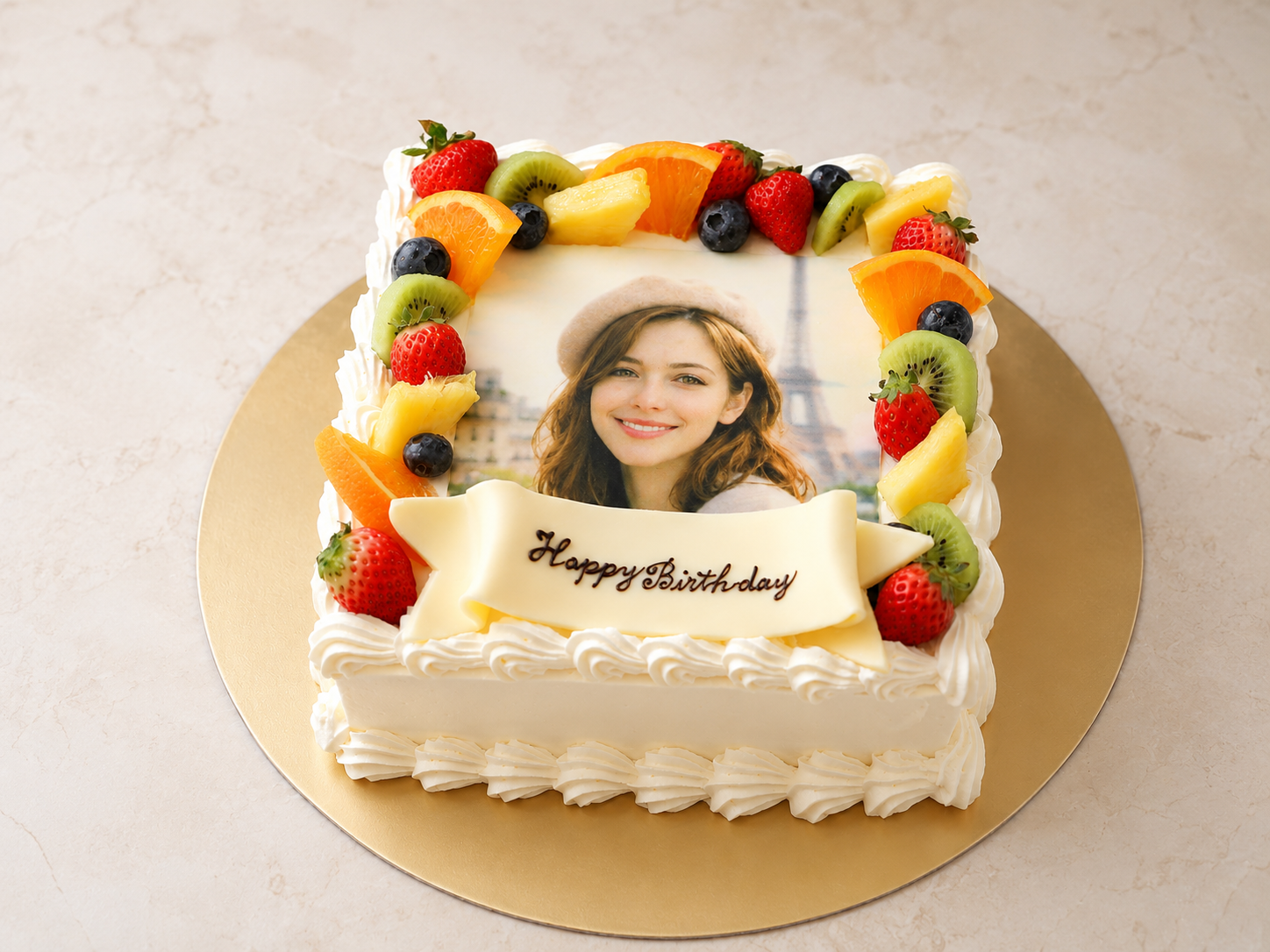 Fruit Photo Square ケーキ　FOR YOU