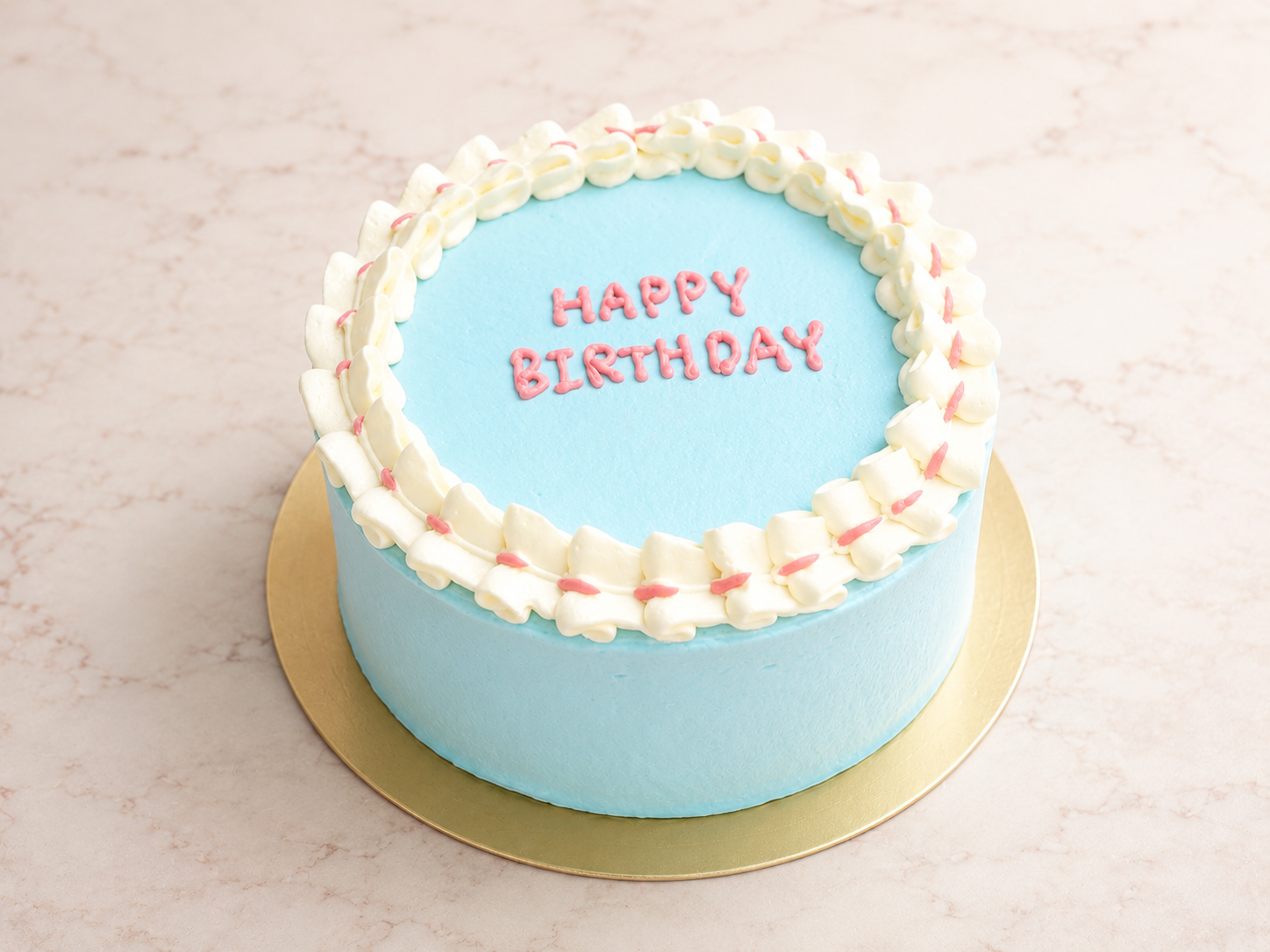 ステッチの生クリームデコレーションケーキ　FOR YOU